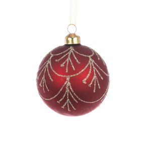 Anika Bauble - Dark Red 8cm